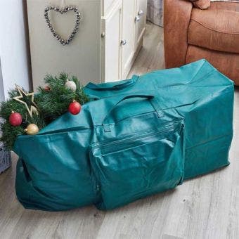 Christmas Tree Storage Bag 1.5m Green – Heavy Duty Artificial Tree Storage with Side Pocket