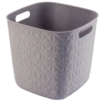 Curver Softex Cube 15 Litre Taupe – Recycled Plastic Modular Storage Box with Soft Texture
