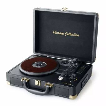 Muse 3 Speed Stereo Turntable, Bluetooth, USB Port for MP3 Playback, SD Card Reader.