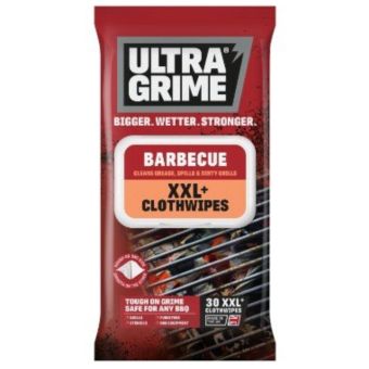 UltraGrime BBQ XXL+ Clothwipes – Heavy-Duty Grease & Grime Cleaning Wipes (Pack of 30)