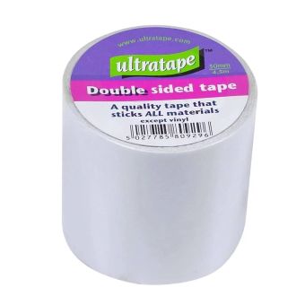 Ultratape Double Sided Tape White 50mm x 4.5m Strong Adhesive Multi Purpose Tape