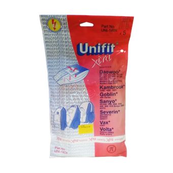 Unifit Xtra UNI-140X Vacuum Bags - Pack of 5