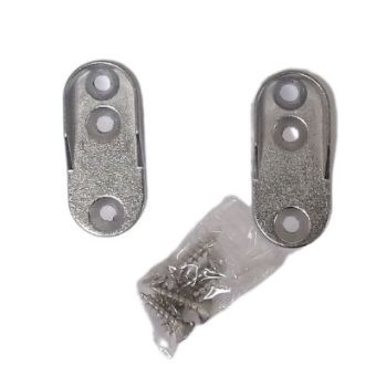 Chrome Oval Rail Wall Sockets