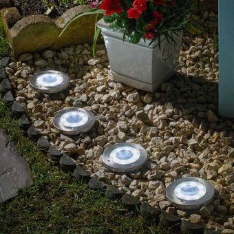 Solar Up Light 4 Pack | Super Bright LED Garden Lights for Paths, Borders & Driveways