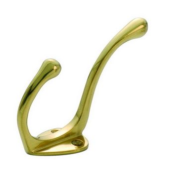 Coat and hat hook brass
