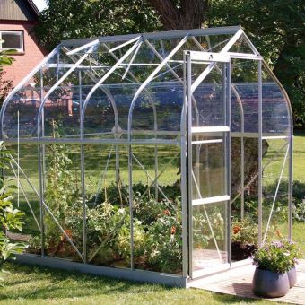 The Vitavia Orion 6ft x 8ft Silver Finish - Toughened Glass