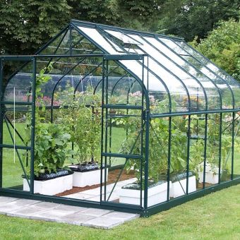 The Saturn 8ft x 12ft Green Finish - Standard Glass