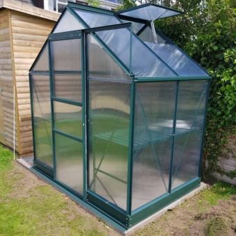 6ft x 4ft Vitavia Apollo Greenhouse Green Finish - Polycarbonate