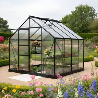The Vitavia Neptune 8ft x 8ft Black With Polycarbonate (Opaque)