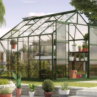 The Vitavia Jupiter 8ft x 10ft Green Finish - Standard Glass**