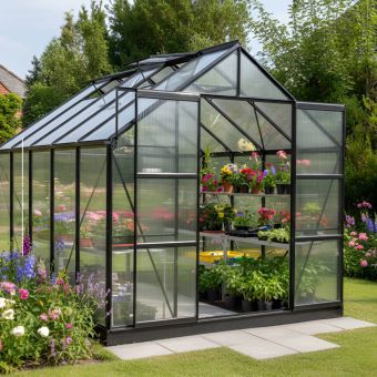 The Vitavia Jupiter 8ft x 12ft Black Finish - Polycarbonate