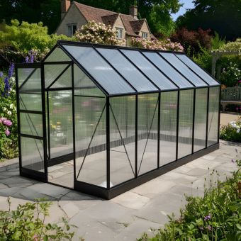 Vitavia Apollo 7500 6x12 Black Greenhouse | Polycarbonate | Integral Base