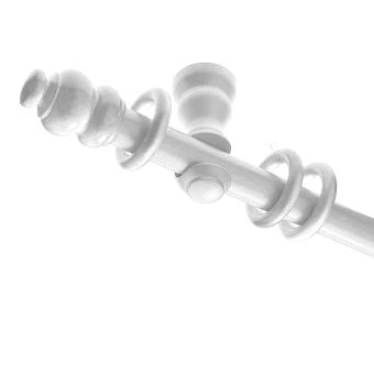 Amig White 2m Curtain Rail Set