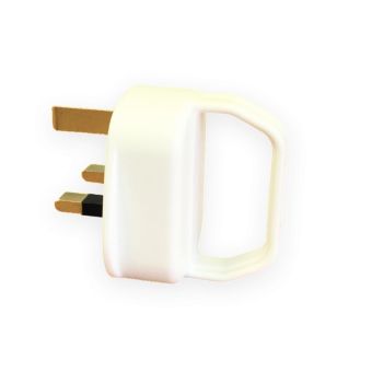 White 13A Easy Pull Plug With Handle