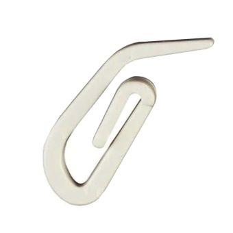 White Plastic Curtain Hooks - Pack of 50