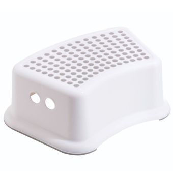 White Plastic Step Stool 15x25x35cm – Compact and Durable Utility Step for Home, Kitchen, Bathroom or Office Use