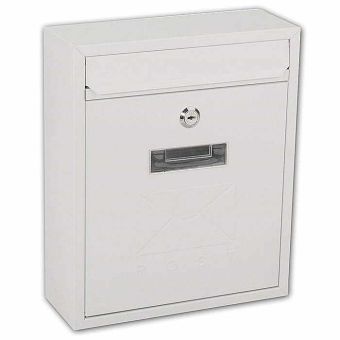 De Vielle Contemporary Post Box - White finish