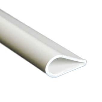White PVC Angle profile 15mm x 1m