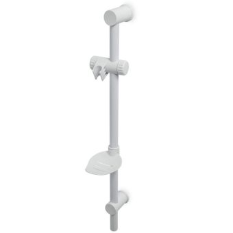 Freeway Shower Rail Sliding Bar - White