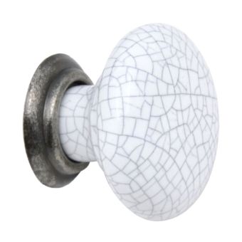 Winchester white ceramic knob 35mm