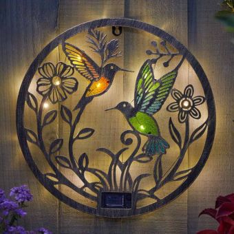 Wings DecorDisc | Solar Stained-Glass Effect Wall & Garden Light