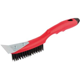 Draper Redline™ Wire Scratch Brush - With Scraper