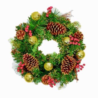 Premier Gold Dressed Wreath - 40cm