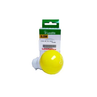 Landlite 0.5w Yellow LED Plastic Globe B22 Party Lightbulb