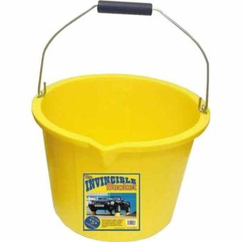 Invincible Extra Heavy Duty Yellow Builders Bucket - 15L