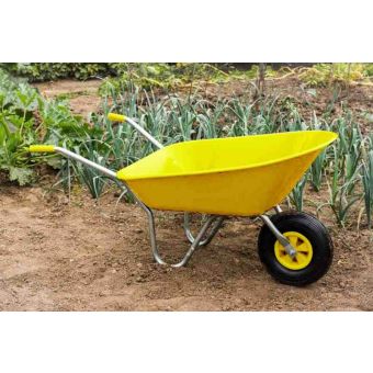 Ambassador Boxed Wheelbarrow 85L Yellow