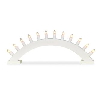 Classic Christmas 12 Light White Candle Bridge