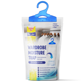 Zero In Air Ace Wardrobe Moisture Trap 300g – Fragrance Free Hanging Dehumidifier