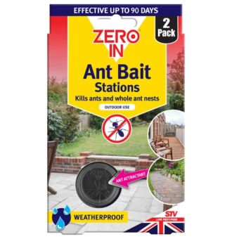 Zero In Honey Ant Bait Stations Twin Pack Outdoor Ant Nest Killer with Insecticide Lasts up to 90 Days