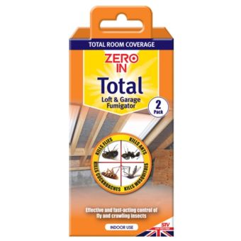 Zero In Total Loft & Garage Fumigator Twin Pack Powerful Indoor Insect Control for Lofts, Attics & Garages