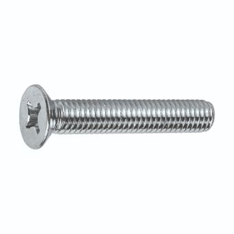 Zinc Plated Machine Screw Philips Flat Head M4 x 16