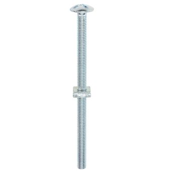Roofing Bolt with Square Nut – M6 x 100mm Zinc Plated I Each