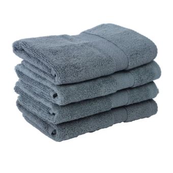 Blue and grey hand towels top