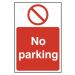 Rigid PVC No Parking Sign - 200 x 300mm