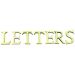 Pin Fix Letters A - Z Polished Brass 2" (50mm)
