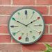 12in Garden Tools Sage Wall Clock | Indoor & Outdoor Decorative Garden Clock