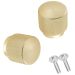 Brushed Brass Knurled Cabinet Knob Set 30mm – Modern Round Furniture Handles I Pack of 2