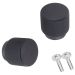 Matte Black Knurled Cabinet Knob Set 30mm – Modern Round Furniture Handles I Pack of 2