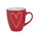 Ceramic Mug with Heart Design – Red | Stylish Everyday Tea & Coffee Cup 350ml
