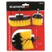 Blackspur 3-Piece Drill Powered Brush Set – Heavy-Duty Cleaning Brushes for Drills