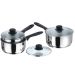 Steelex 3-Piece Stainless Steel Saucepan Set with Glass Lids – Essential Cookware for Every Irish Kitchen