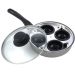 4 Cup Non Stick Egg Poacher Pan with Glass Lid 20cm I Dishwasher Safe