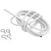 Coil Curtain Wire with Hooks & Eyes - 9 ft.