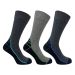 Men’s Hiker Socks with Bamboo Footbed – Grey/Black 3 Pack I Size 6–11