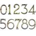 Antique Brass Face Fixing Numerals