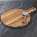 Acacia Pizza Board & Cutter Set – Stylish Wooden Serving Board with Stainless Steel Pizza Cutter